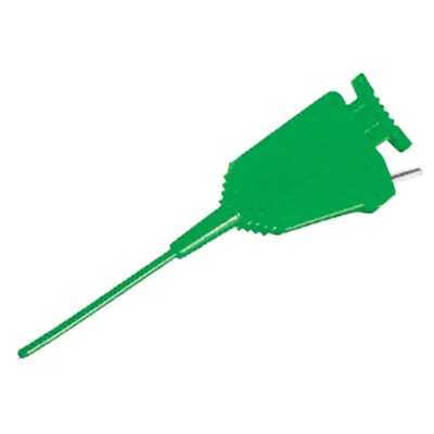 Pomona Green Mini Test Clip 6606-50-V, Brass and Steel Contact Material, Wire Lead 50 cm, France