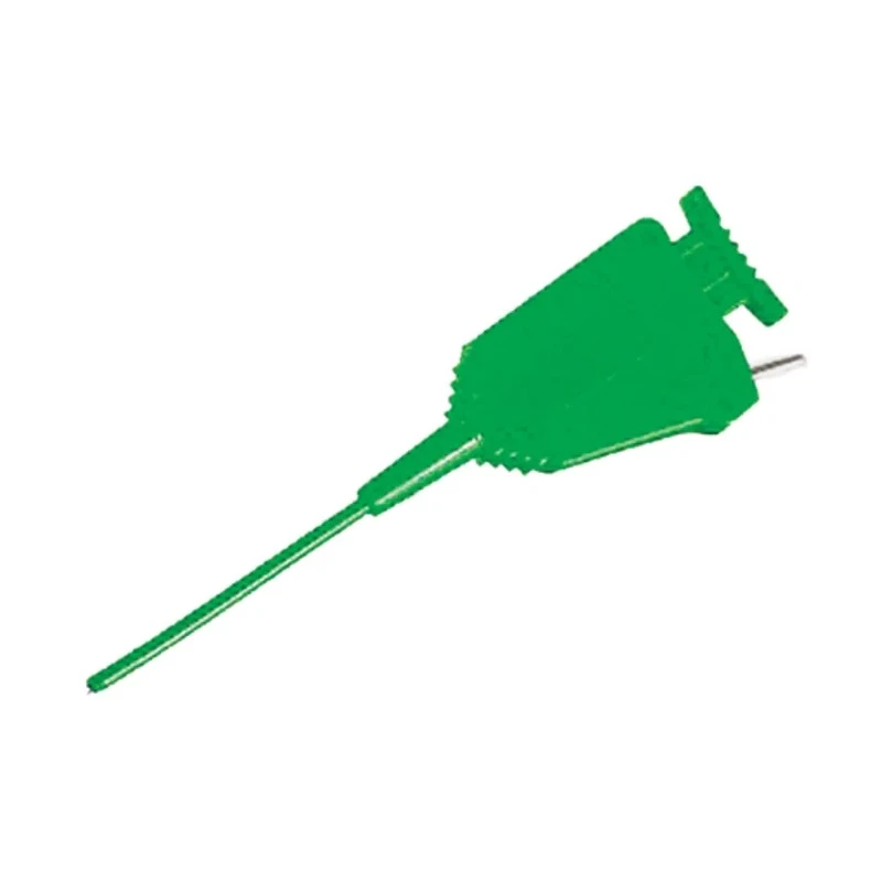Pomona Green Mini Test Clip 6606-50-V, Brass and Steel Contact Material, Wire Lead 50 cm, France