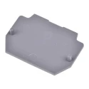 Entrelec FEDR Series Grey Polyamide End Cover for Use with DIN Rail Terminal Blocks 1SNA117318R2300