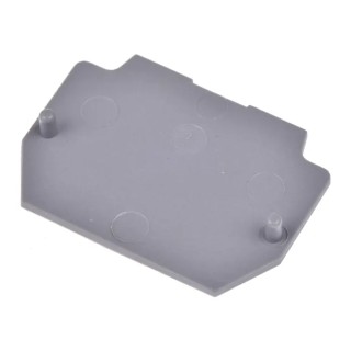 Entrelec FEDR Series Grey Polyamide End Cover for Use with DIN Rail Terminal Blocks 1SNA117318R2300
