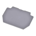 Entrelec FEDR Series Grey Polyamide End Cover for Use with DIN Rail Terminal Blocks 1SNA117318R2300