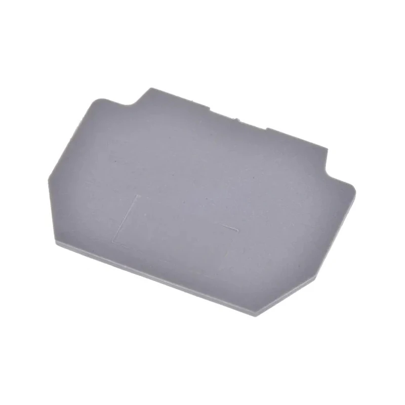 Entrelec FEDR Series Grey Polyamide End Cover for Use with DIN Rail Terminal Blocks 1SNA117318R2300