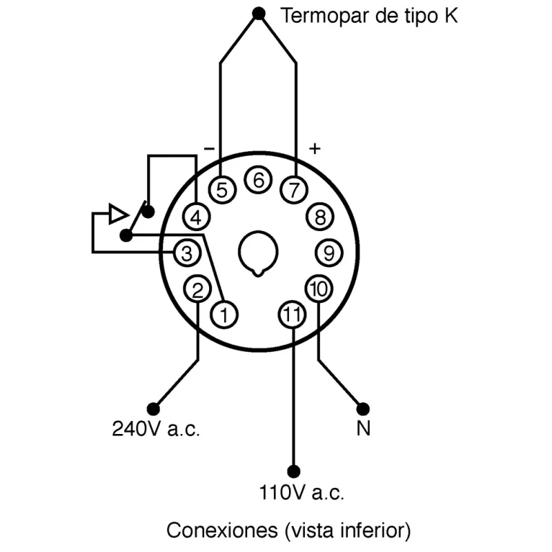 Tempatron F DIN Rail On-Off Temperature Controller 1 Output Relay 230V AC FTST400K-110/240VAC
