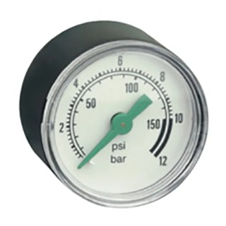 EMERSON ? ASCO 50 mm R 1/8 in Tapered Pressure Gauge 12 bar 34200062