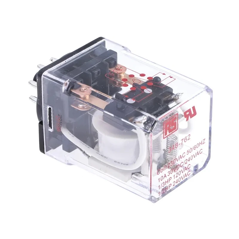 RS PRO Power Relay, 230V AC Coil, 10A Switching Current, DPDT, Silver Alloy Contact Material 348-762
