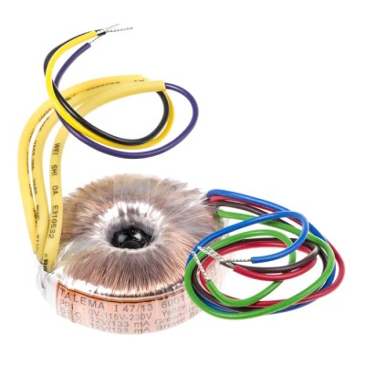 Nuvotem Talema 230 V ac 2 x 12 V ac Toroidal Transformer 2 Output 3.2 VA EN60065 Class II IEC65 EN60742 Class II UL 60012