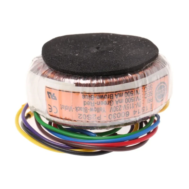 Nuvotem Talema Toroidal Transformer 230 V AC Primary, 2 x 7 V AC Secondary, 7 VA Power, Model 60030