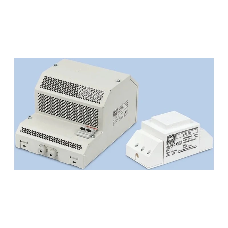 Block 2 Output 200 VA Chassis Mount Safety Isolating Transformer, 2 x 115 V ac, 230 V ac Primary, EN 61558-2-4, TIM 200
