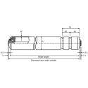 Interroll M8 Conveyor Roller, Zinc Plated Tube, 50 mm Diameter x 450 mm Length, Load Capacity 30kg, M8 Threaded 17X3JAELAE