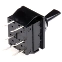 Arcolectric (Bulgin) Ltd Toggle Switch, Panel Mount, On-Off, DPDT, Tab Terminal, 16A, 250 V ac, Polycarbonate C1760HOAAF