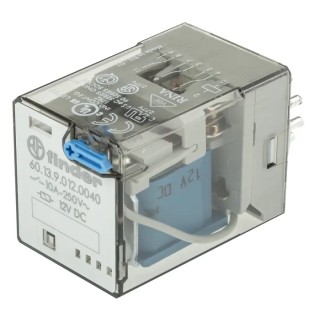 Finder Power Relay 12V DC Coil 10A Switching Current 3PDT Compact 60 Series 60.13.9.012.0040