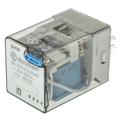 Finder Power Relay 12V DC Coil 10A Switching Current 3PDT Compact 60 Series 60.13.9.012.0040