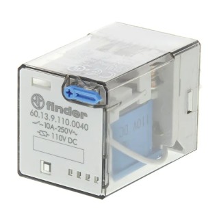 Finder Power Relay, 110V DC Coil, 10A Switching Current, 3PDT 60.13.9.110.0040