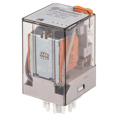Finder Power Relay with 12V AC Coil Voltage, 10A Switching Current, 3PDT Contact Configuration 60.13.8.012.0040