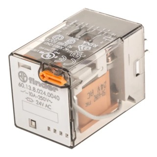 Finder Power Relay 24V AC Coil Voltage 10A Switching Current 3PDT Contact 60.13.8.024.0040