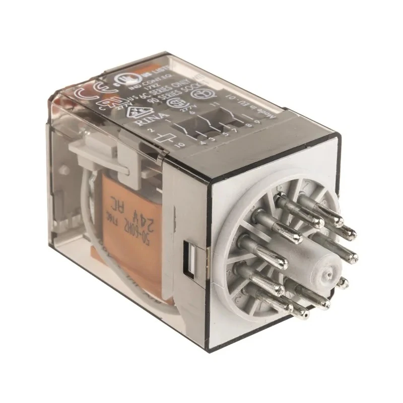 Finder Power Relay 24V AC Coil Voltage 10A Switching Current 3PDT Contact 60.13.8.024.0040