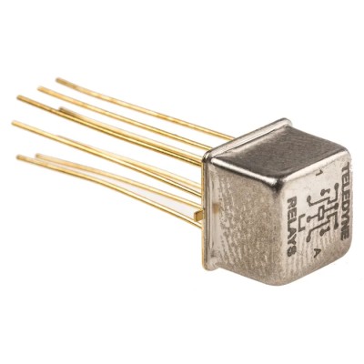 Teledyne Through Hole RF Relay, 5V DC Coil, DPDT, 64Ω Coil Resistance, 405mW Coil Power, 7.11mm Height, Gold Plated 172-5