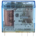 Finder Power Relay PCB Mount DPDT 24V DC Coil 8A Switching Current Silver Alloy Contacts 40.52.7.024.0000