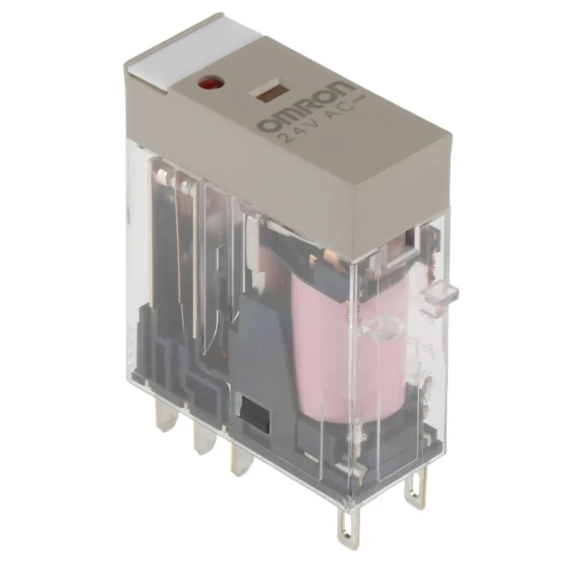 Omron Power Relay with 24V AC Coil Voltage, 5A Switching Current, DPDT Contact Configuration, Plug-In G2R-2-SN 24VAC (S)