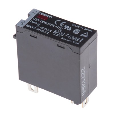 Omron Solid State Relay, 2 A Load, DIN Rail Mount, 60 V DC Load, 5-24 V DC Control, G3R-ODX02SN-UTU 5-24VDC