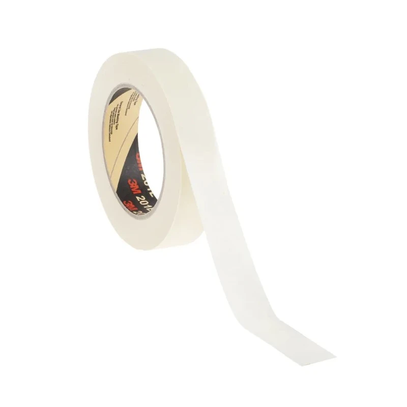 3M Scotch Masking Tape Beige Rubber Adhesive 24mm Width 50m Length Model 201E 201E 24mmx 50m