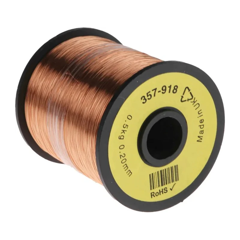 RS PRO 0.23 mm OD Enamelled Copper Wire 0.2 mm Strand Diameter 1600 m Reel 357-918