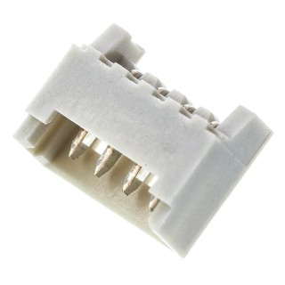 Molex PicoBlade Series Right Angle Through Hole PCB Header 4 Contact 1.25 mm Pitch 1 Row Shrouded 53048-0410