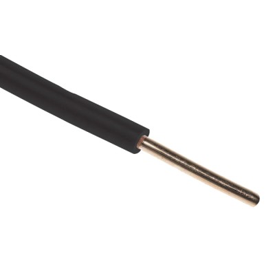 RS PRO Black Rigid BU Series Hook Up Wire 15 AWG 1/1.38 mm Core Strands 100 m Polyvinyl Chloride 359-015