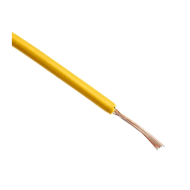 RS PRO 2491X Series Yellow Hook Up Wire, 20 AWG, 16/0.2 mm Core Strands, 100 m Length, Polyvinyl Chloride, 500V 361-636