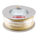 RS PRO 2491X Series Yellow Hook Up Wire, 20 AWG, 16/0.2 mm Core Strands, 100 m Length, Polyvinyl Chloride, 500V 361-636