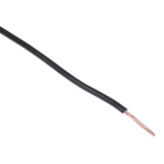 RS PRO 2491X Series Black Hook Up Wire, 18 AWG, 24x0.2 mm Core Strands, 100 m Length, PVC Jacket, 500V, Flame 361-642