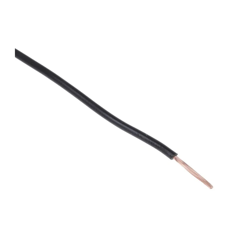 RS PRO 2491X Series Black Hook Up Wire, 18 AWG, 24x0.2 mm Core Strands, 100 m Length, PVC Jacket, 500V, Flame 361-642
