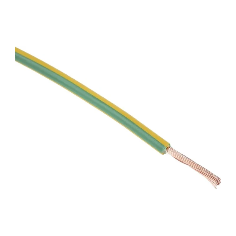 RS PRO 2491X Series Green, Yellow Hook Up Wire, 16 AWG, 30x0.25 mm Core Strands, 100 m Length 361-816