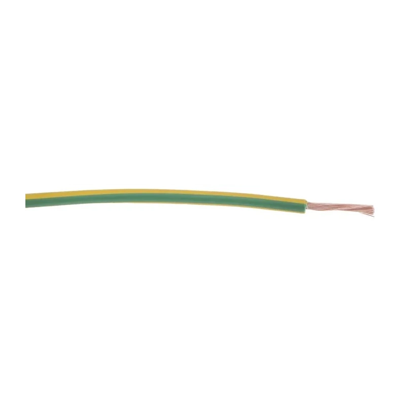 RS PRO 2491X Series Green, Yellow Hook Up Wire, 16 AWG, 30x0.25 mm Core Strands, 100 m Length 361-816