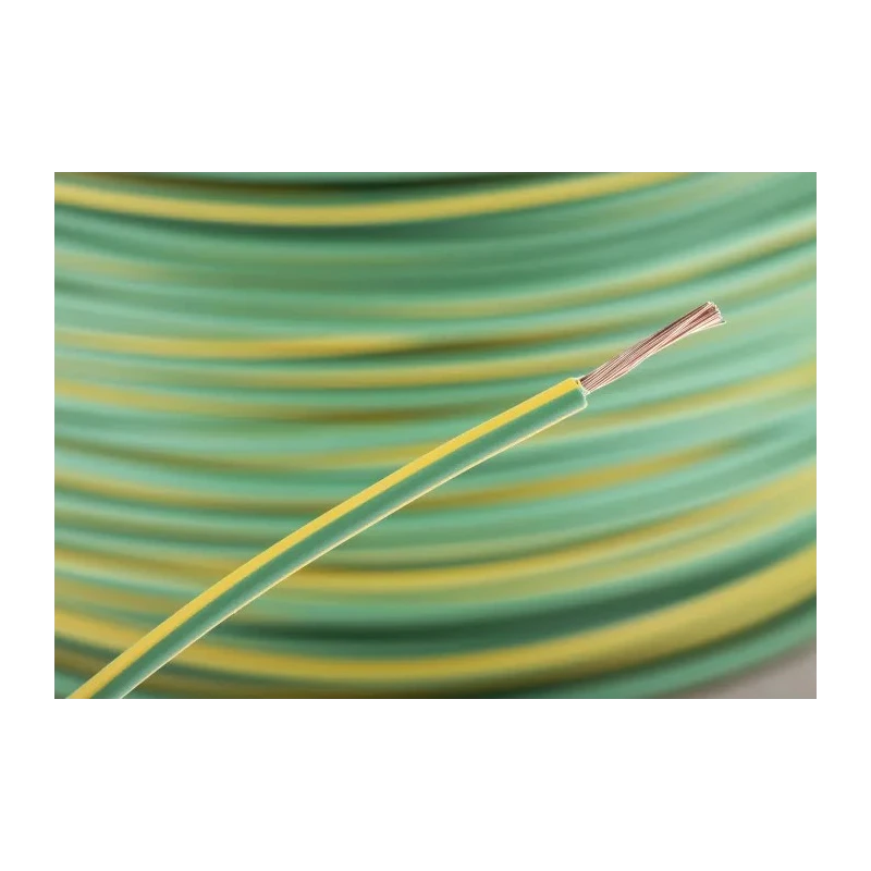 RS PRO 2491X Series Green, Yellow Hook Up Wire, 16 AWG, 30x0.25 mm Core Strands, 100 m Length 361-816