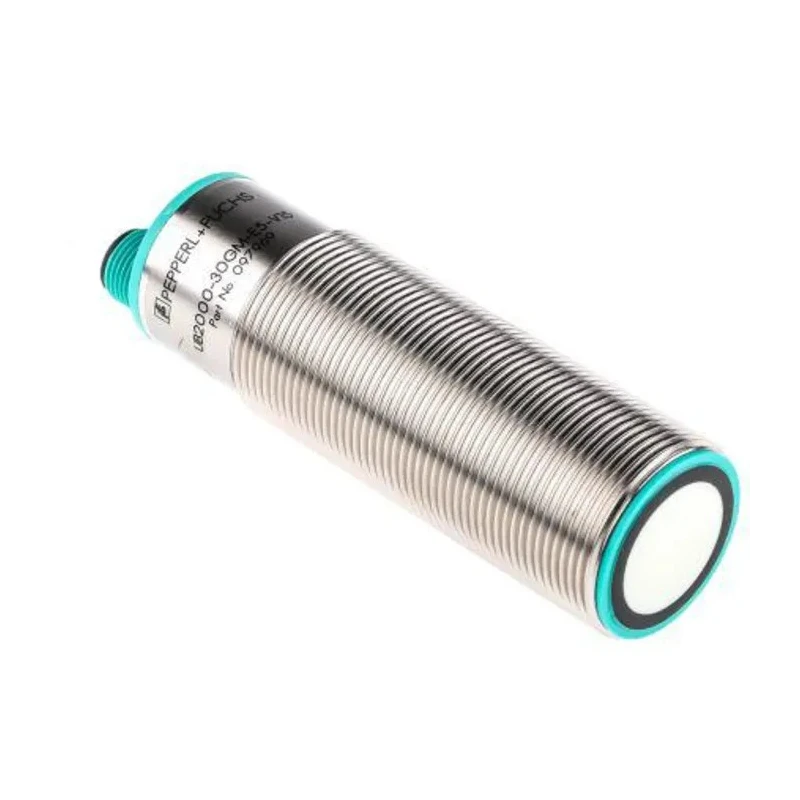 Pepperl + Fuchs Threaded Barrel Ultrasonic Proximity Sensor M30 x 1.5 2000 mm 200mA NPN 30V UB2000-30GM-E4-V15
