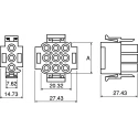 TE Connectivity Universal MATE-N-LOK Male Connector Housing 6.35 mm Pitch 2 Way 1 Row Straight 350777-4