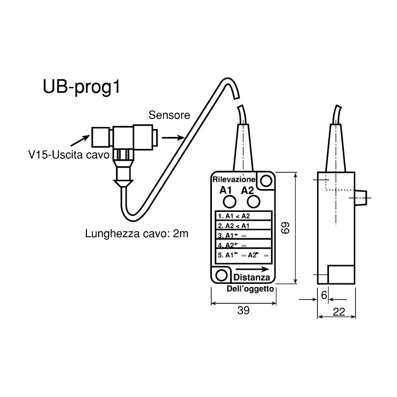 Pepperl + Fuchs Threaded Barrel Ultrasonic Proximity Sensor M30 x 1.5 4000 mm 200mA NPN 30V UB4000-30GM-E4-V15