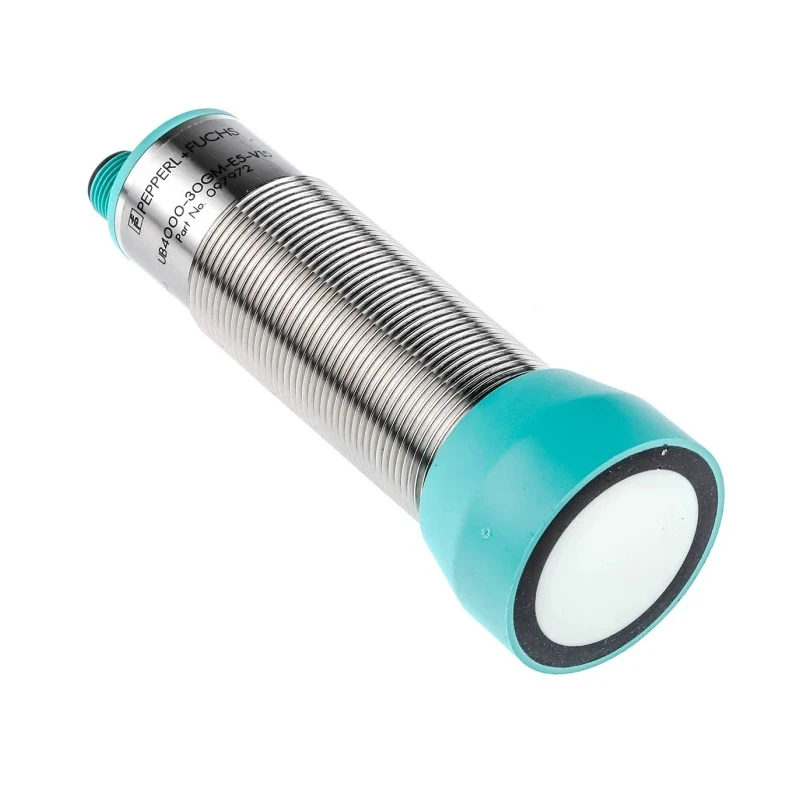 Pepperl + Fuchs Threaded Barrel Ultrasonic Proximity Sensor M30 x 1.5 4000 mm Detection 30V 200mA PNP UB4000-30GM-E5-V15