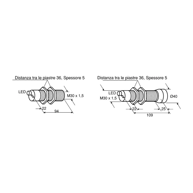 Pepperl + Fuchs Threaded Barrel Ultrasonic Proximity Sensor M30 x 1.5 4000 mm Detection 30V 200mA PNP UB4000-30GM-E5-V15