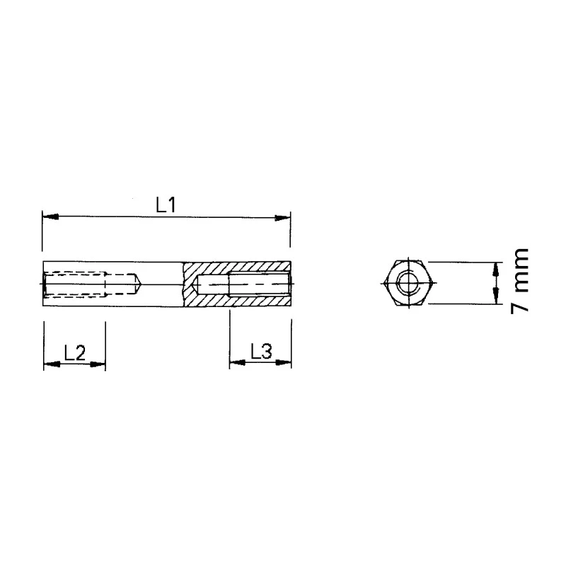 Essentra M4 Brass Hexagonal Body Standoff 15 mm Length HTSB-M4-15-7-1
