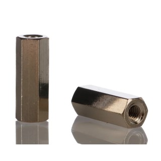 Essentra Threaded Standoff M4, 20 mm Body Brass Female/Female Hex Shape HTSB-M4-20-7-1