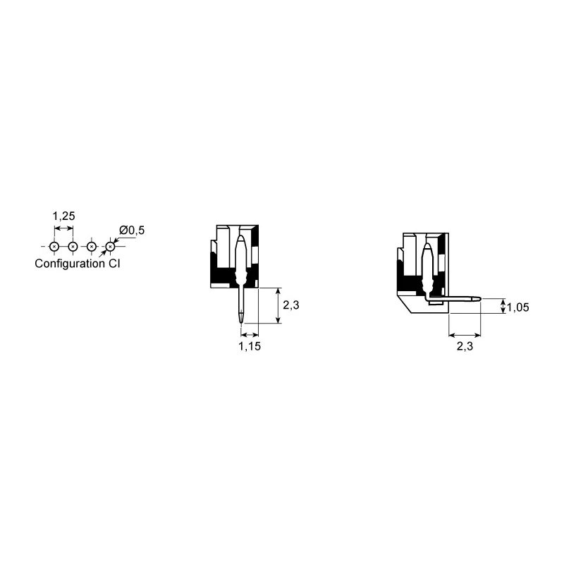 Hirose PicoBlade Series Right Angle Through Hole PCB Header, 8 Contacts, 1.25 mm Pitch, 1 Row, Shrouded 53048-0810