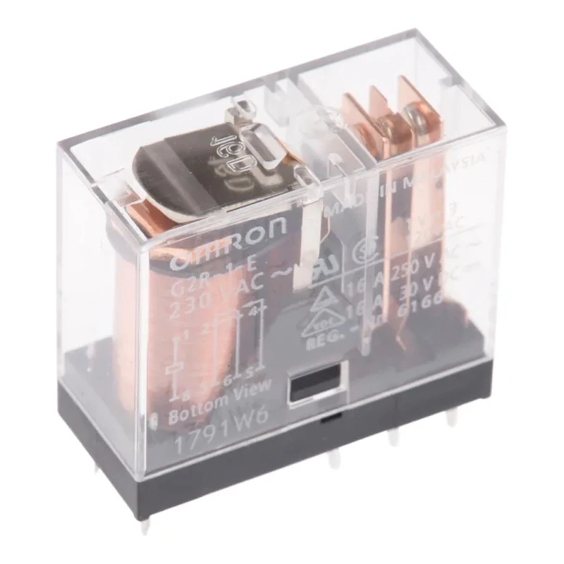 Omron General Purpose PCB Power Relay 230V AC Coil Voltage 16A Switching Current SPDT Contact Configuration G2R-1-E AC230