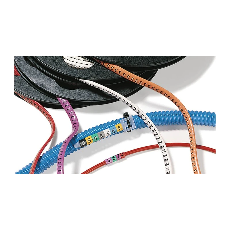 HellermannTyton Pre-Printed Ovalgrip Slide-On Cable Marker, Black Legend "5", Yellow Marker Colour, Fits 1.7 mm to 901-10138