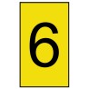 HellermannTyton Ovalgrip Slide-On Cable Marker, Black, Pre-printed "6", Fits 2.5-6 mm Cable Diameter, Yellow 901-10177