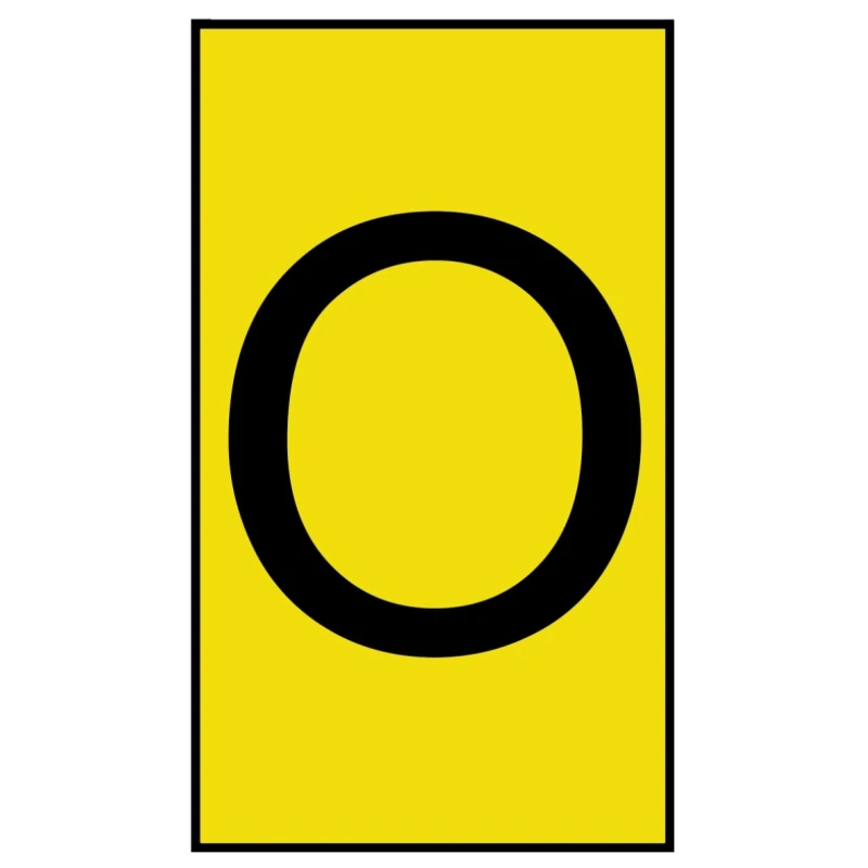 HellermannTyton Ovalgrip Slide-On Cable Marker Black Pre-Printed 'O' for 1.7mm to 3.6mm Cable Diameter 901-10159