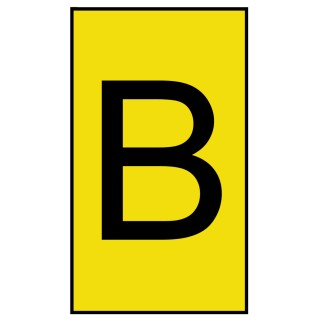 HellermannTyton Ovalgrip Slide-On Cable Marker, Black, Pre-Printed Legend "B", Fits 2.5-6 mm Cable Diameter 901-10184