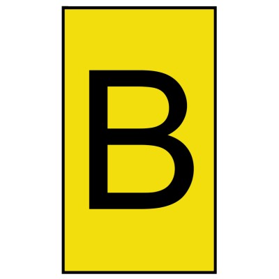 HellermannTyton Ovalgrip Slide-On Cable Marker, Black, Pre-Printed Legend "B", Fits 2.5-6 mm Cable Diameter 901-10184