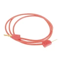 Staubli Connector Test Lead 10A, 30 V AC, 60V DC, Red, 600 mm Lead Length 28.0033-060-22